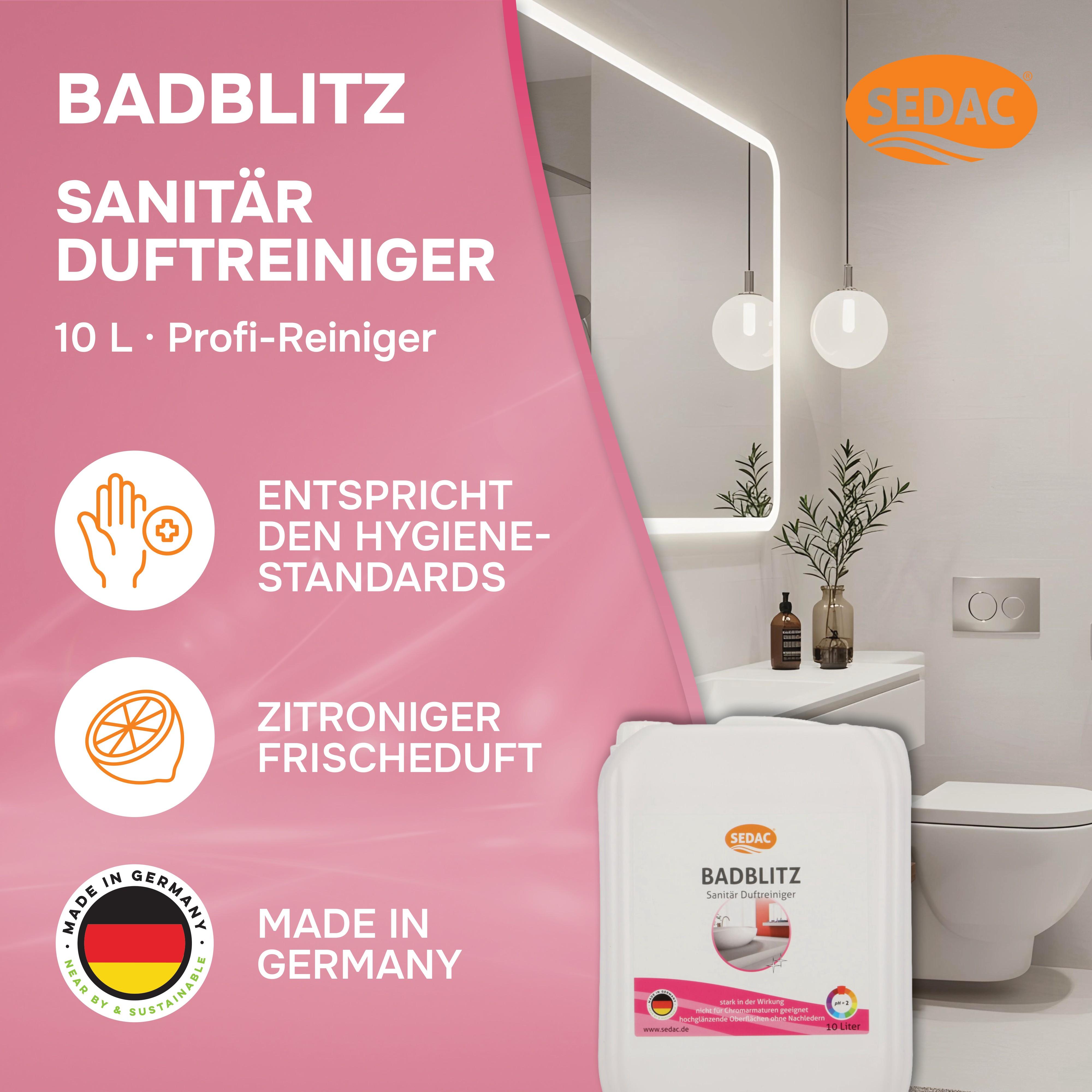 SEDAC  Badblitz Sanitär Duftreiniger 10 Liter