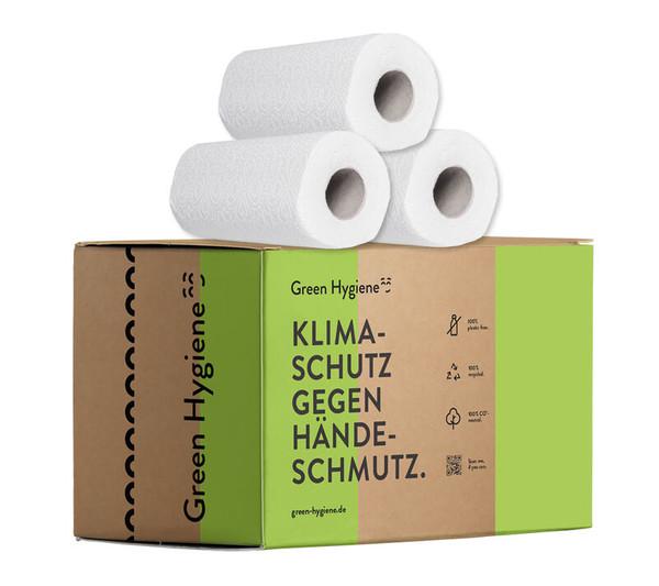 Huchtemeier - Green Hygiene - KARLA Küchenrolle 3-lagig 18 x 2 Rollen á 100 Blatt: Umweltbewusst reinigen und trocknen