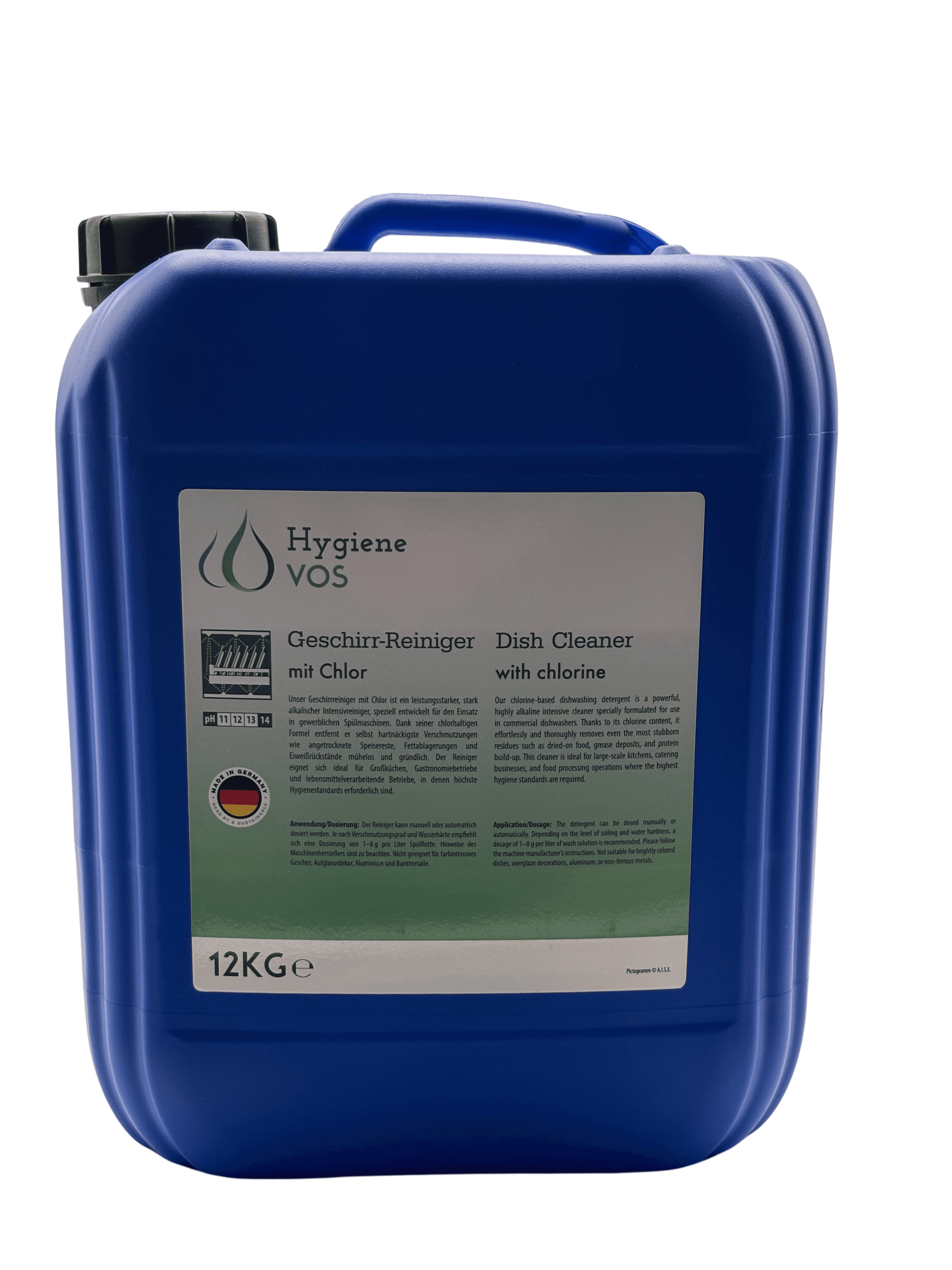 Hygiene VOS - flüssig Geschirrreiniger mit Chlor 10 Liter