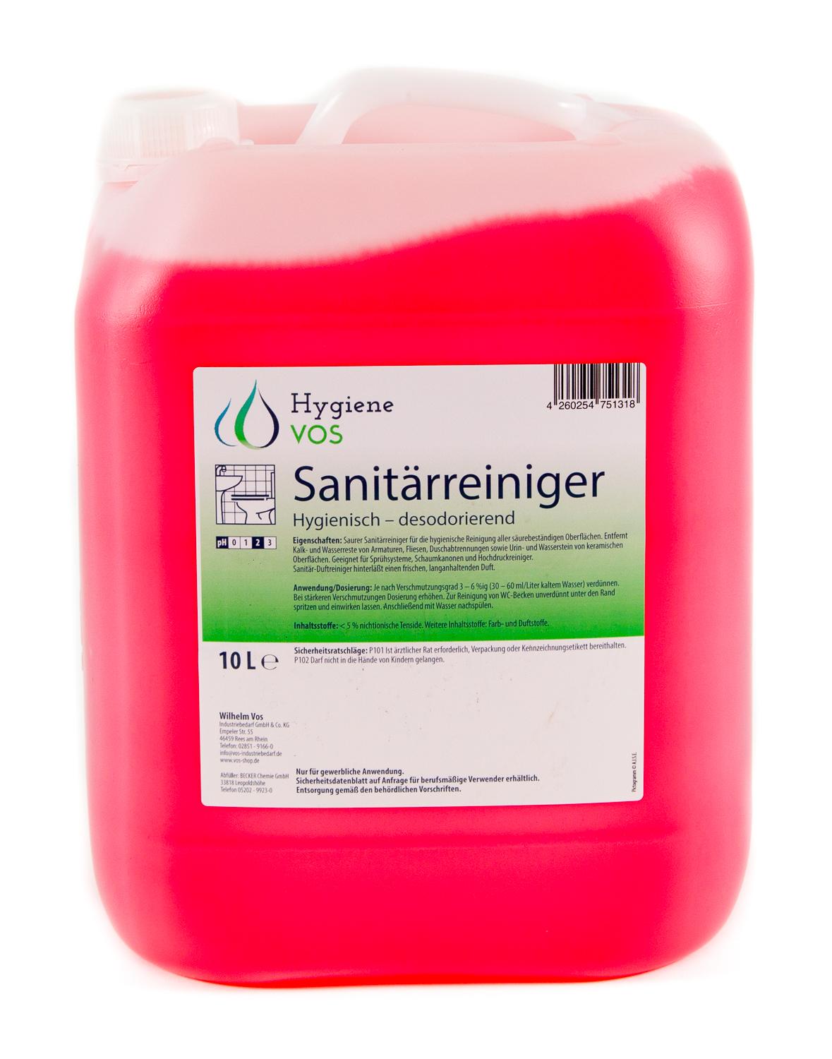 HV018 Hygiene Vos Sanitärreiniger 10 Liter