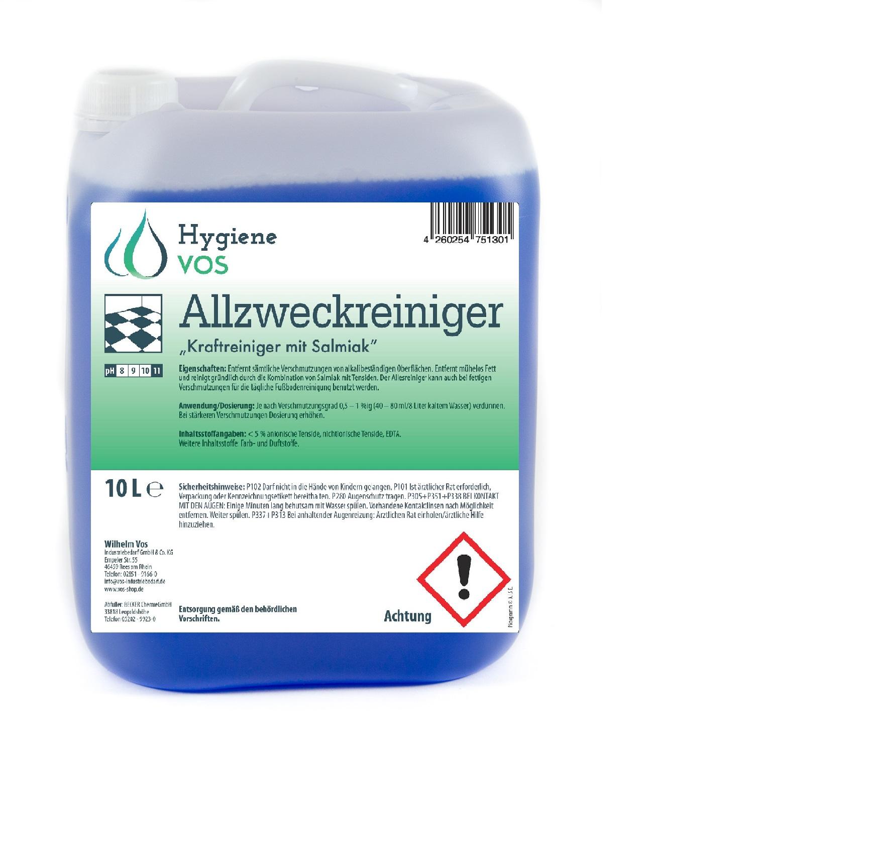HV017 Hygiene Vos - Allzweckreiniger mit Salmiak 10 Liter