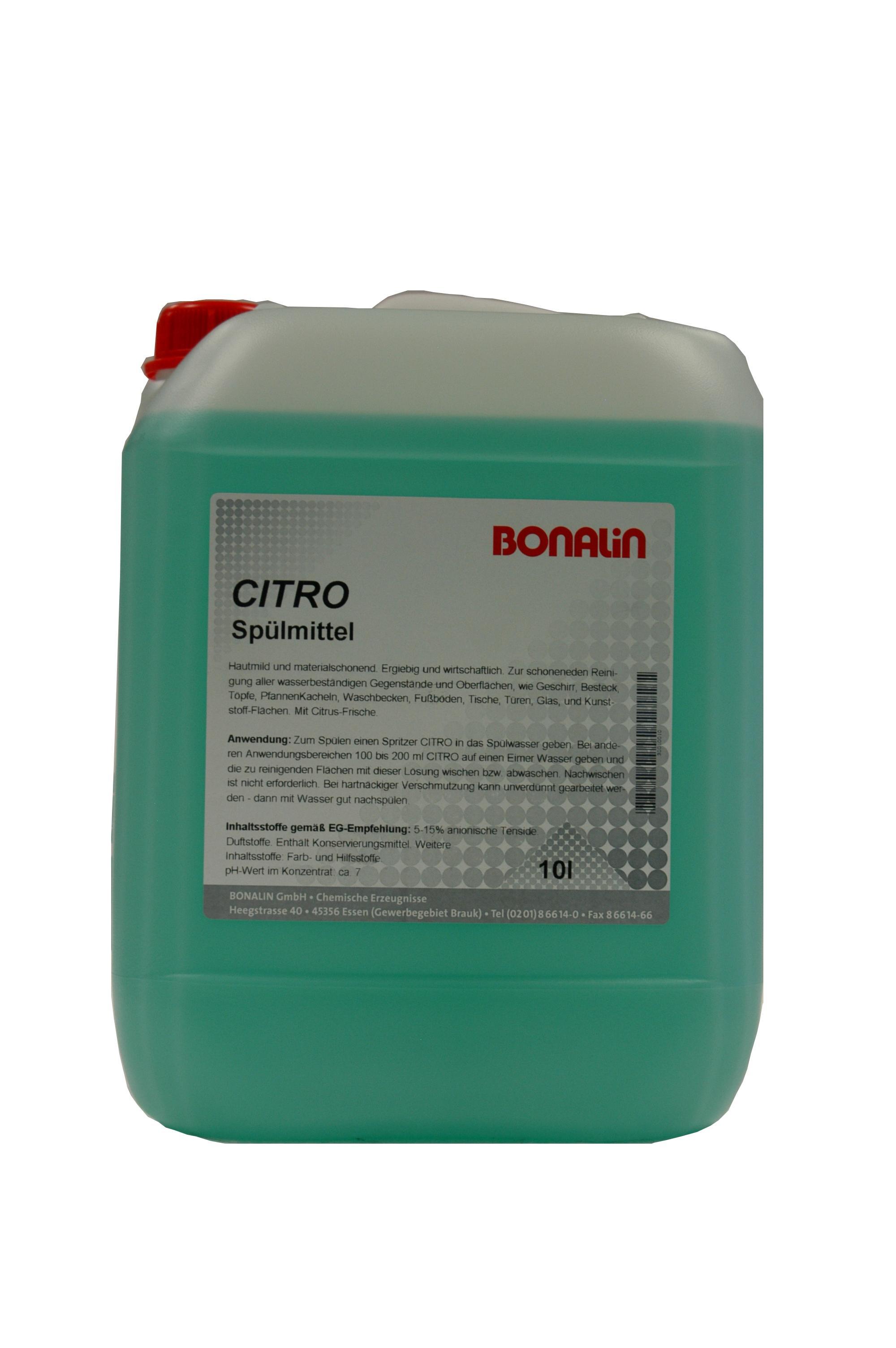 BO0120 Bonalin - Spülmittel Zitrus 10 Liter