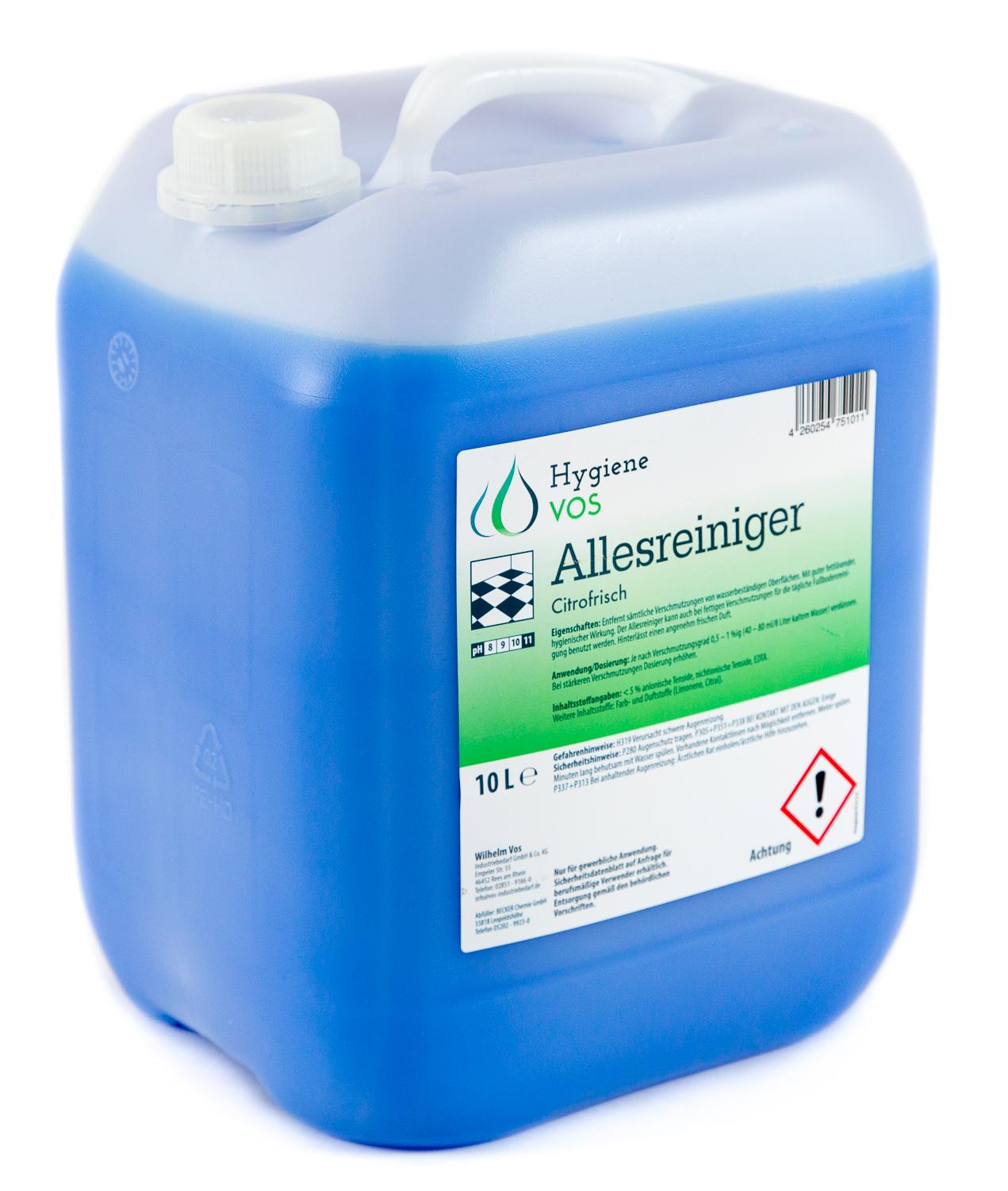 HV009 Hygiene Vos - Allesreiniger Citrofrisch 10 Liter