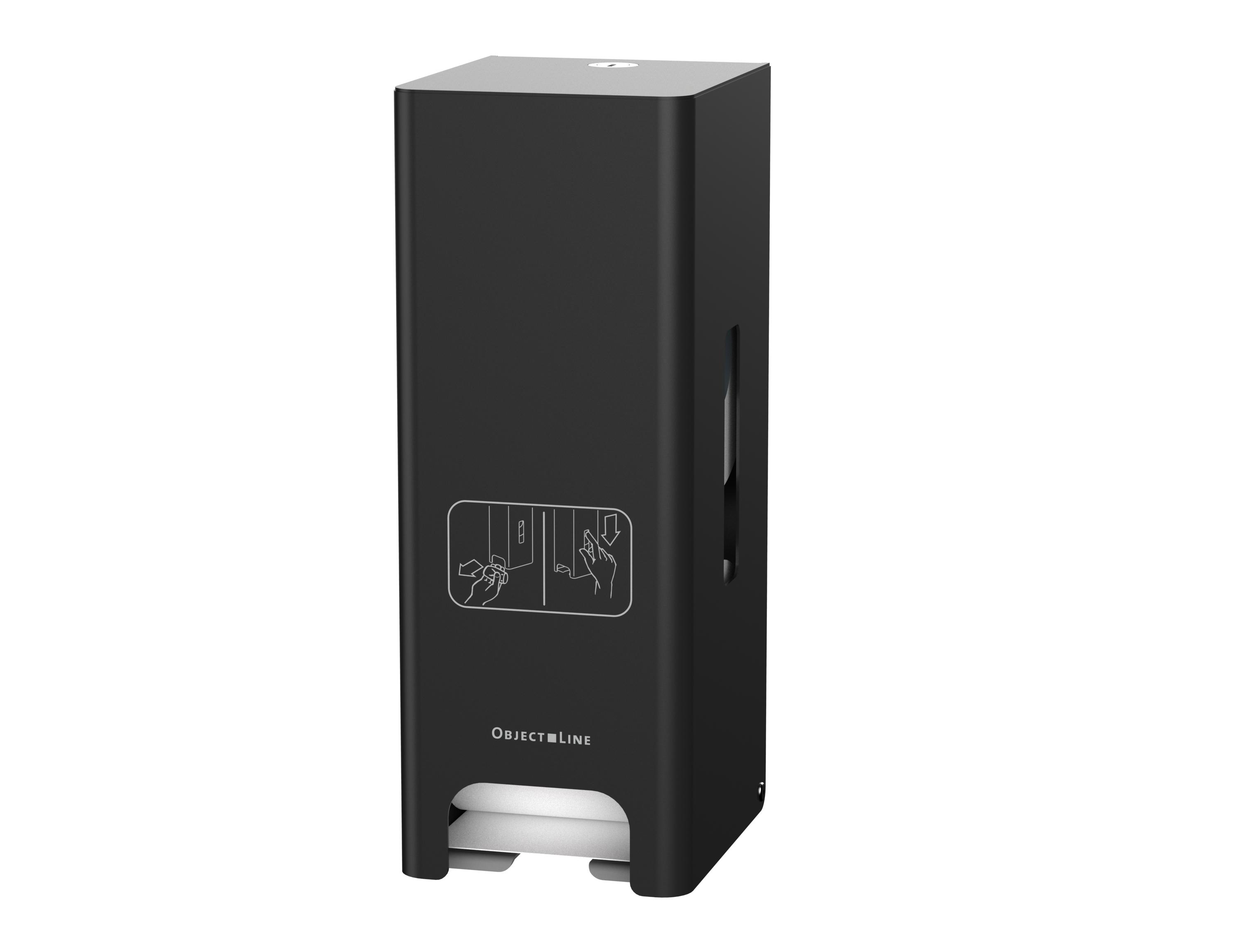 CWS ObjectLine Toilettenpapierspender 2 Rollen Edelstahl/ Weiß/ Schwarz CWS ObjectLine Toilettenpapierspender 2 Rollen Edelstahl/ Weiß/ Schwarz