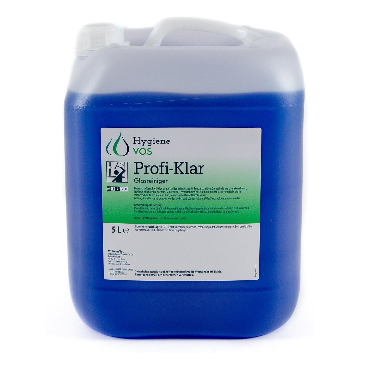 Hygiene Vos - Profi-Klar Glasreiniger 5L / 10L Hygiene Vos Profi Klar Klarspüler