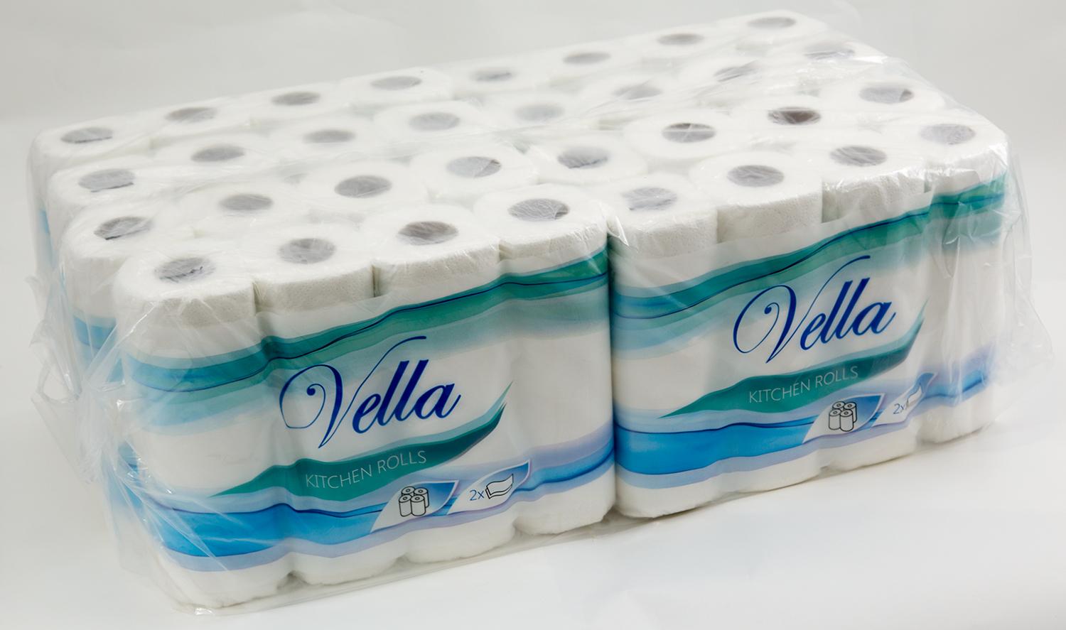 KAC708039 Vella - Premium Küchenrollen, 32 Rollen, 2-lagig / 3-lagig