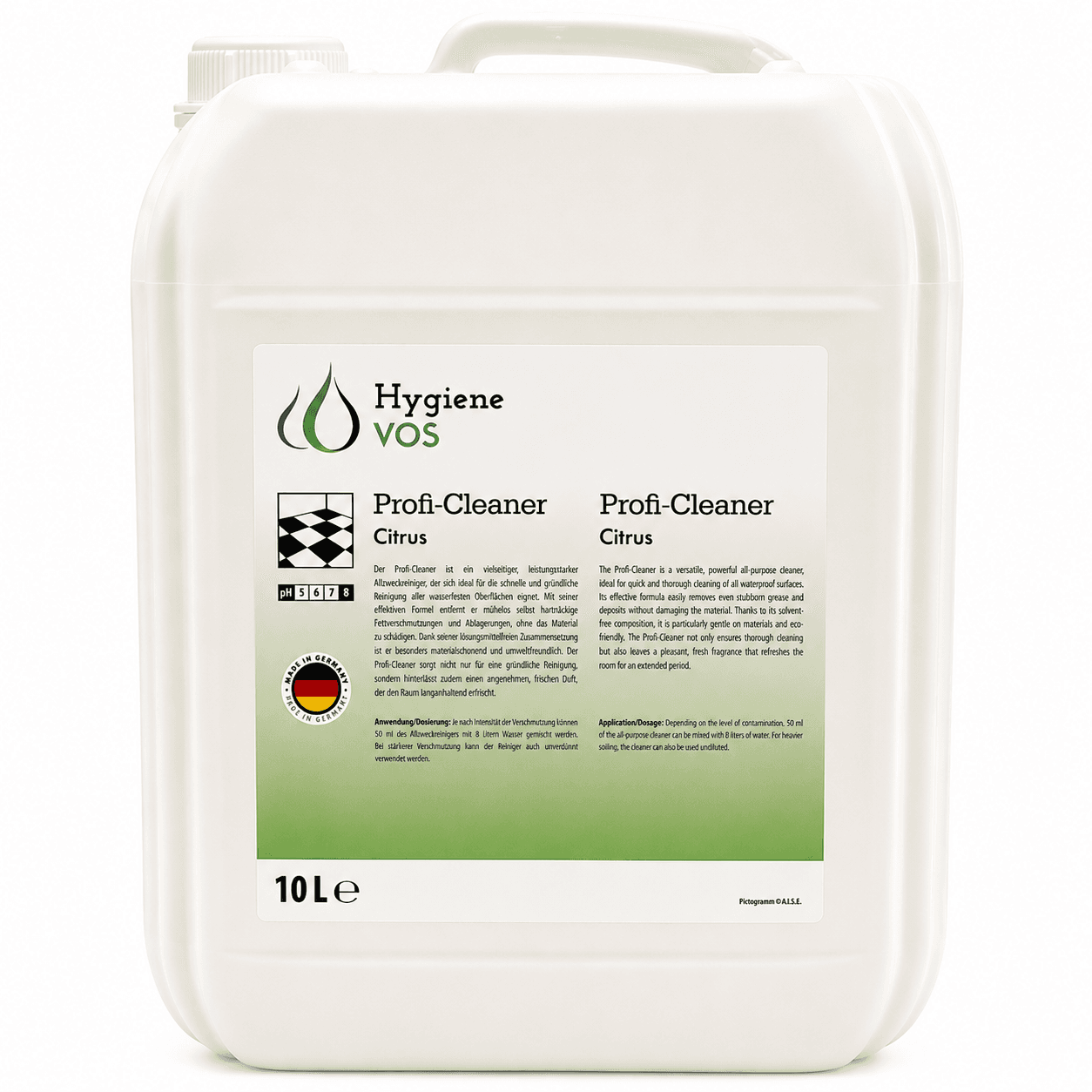 Hygiene VOS Proficleaner Citrus Allzweck-Spezialreiniger für Haus, Boot & Caravan - 1L / 5L / 10L