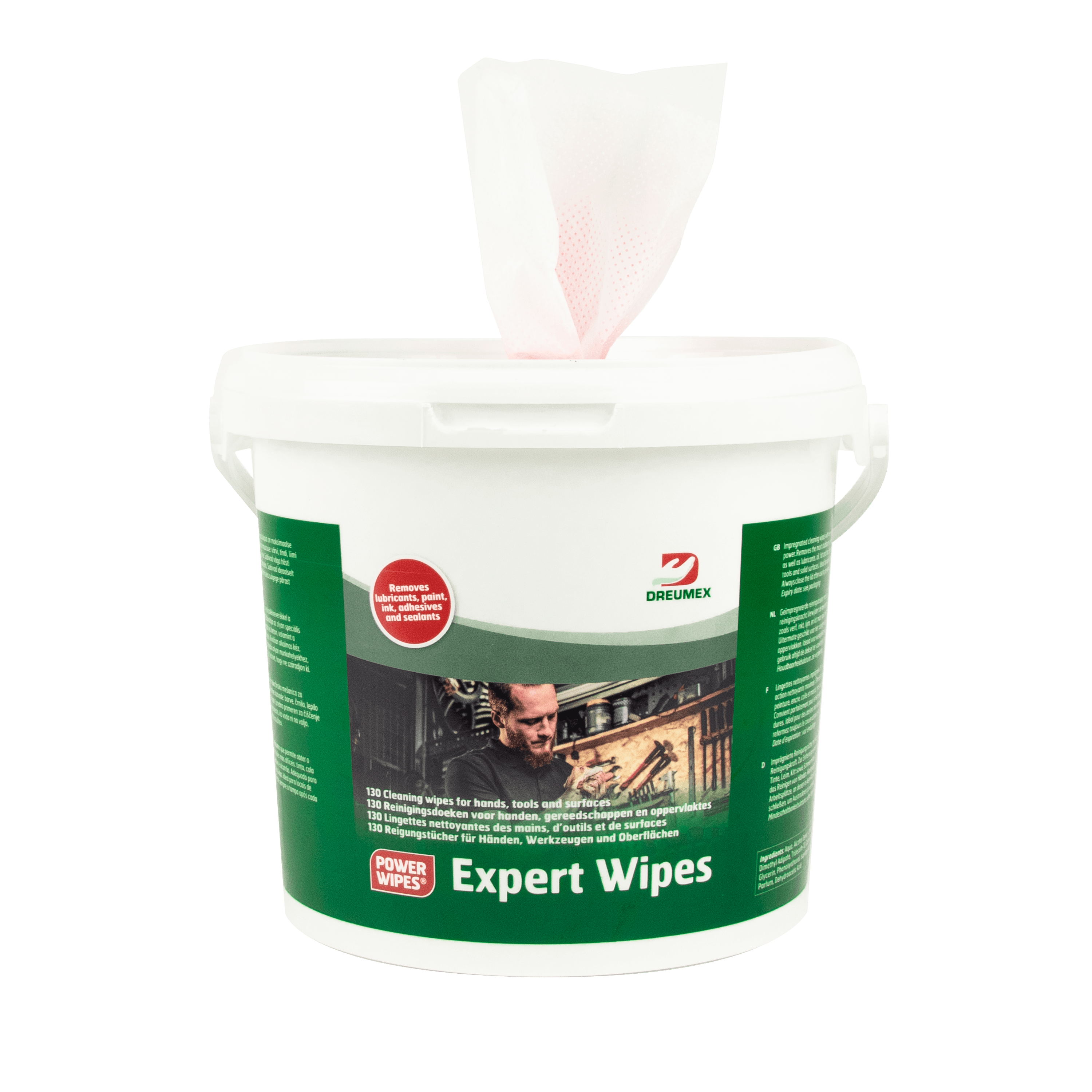 Dreumex Expert Wipes Handreinigungstücher – 4 Eimer á 130 Tücher für Starke Verschmutzungen Dreumex Expert Wipes Handreinigungstücher – 4 Eimer á 130 Tücher für Starke Verschmutzungen