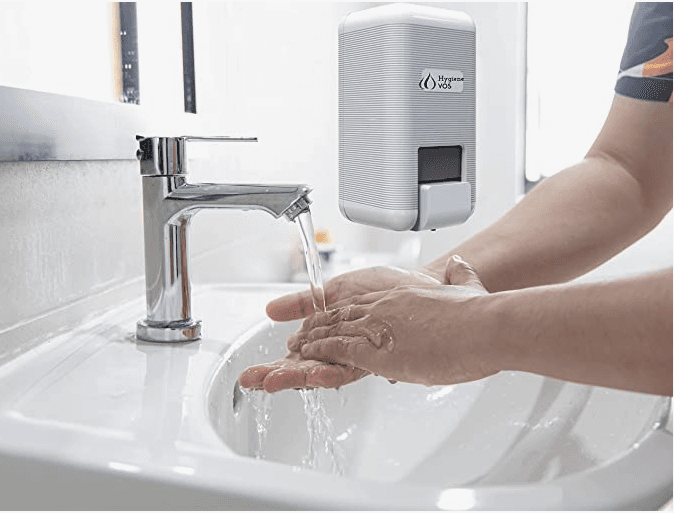 4 Hygiene VOS Seifenspender 1000ml weiß nachfüllbar, abschließbar