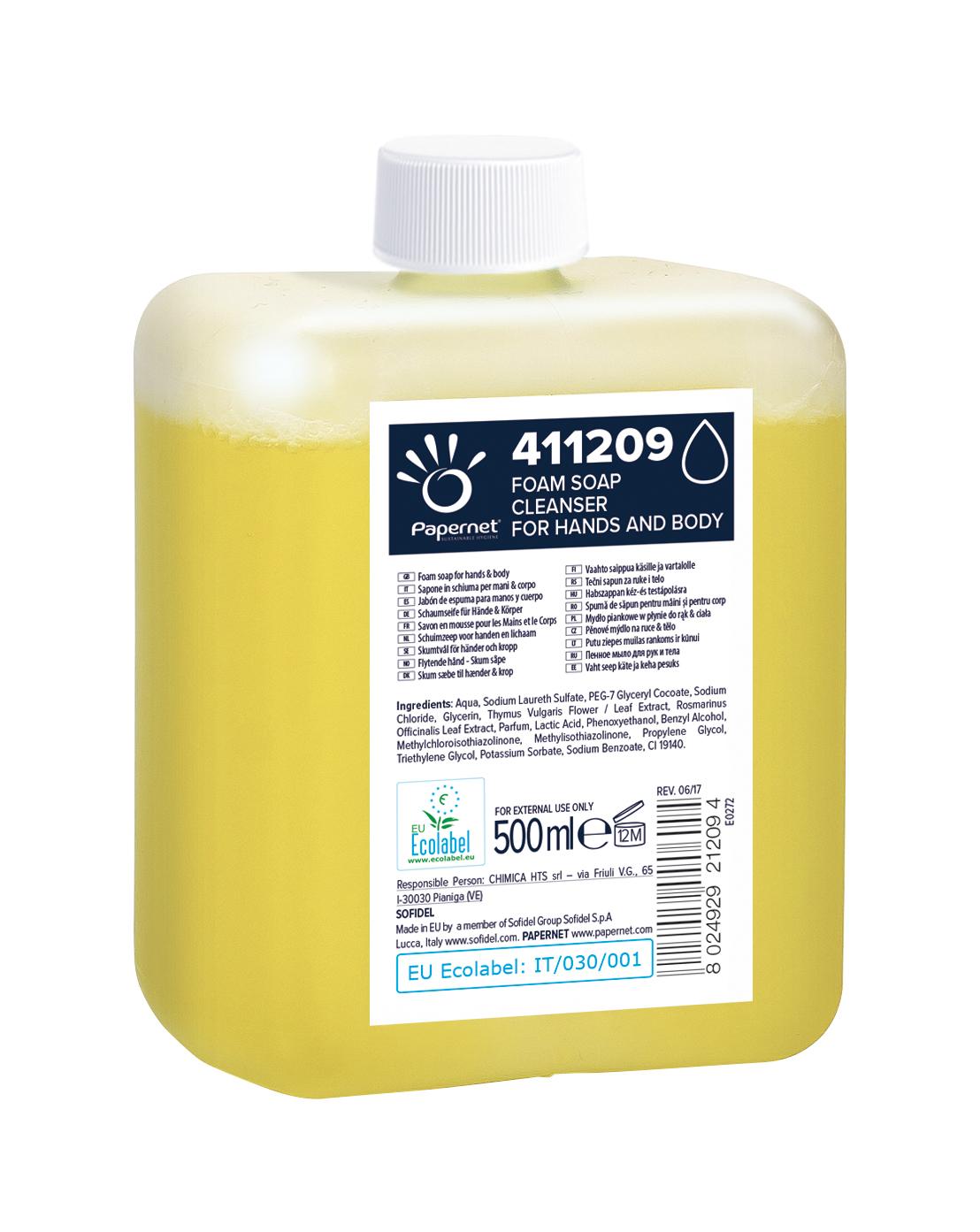 Papernet - Special Schaumseife mild 12 x 0,5l Spenderflasche 411209 Papernet - Special Schaumseife mild 12 x 0,5l Spenderflasche 411209